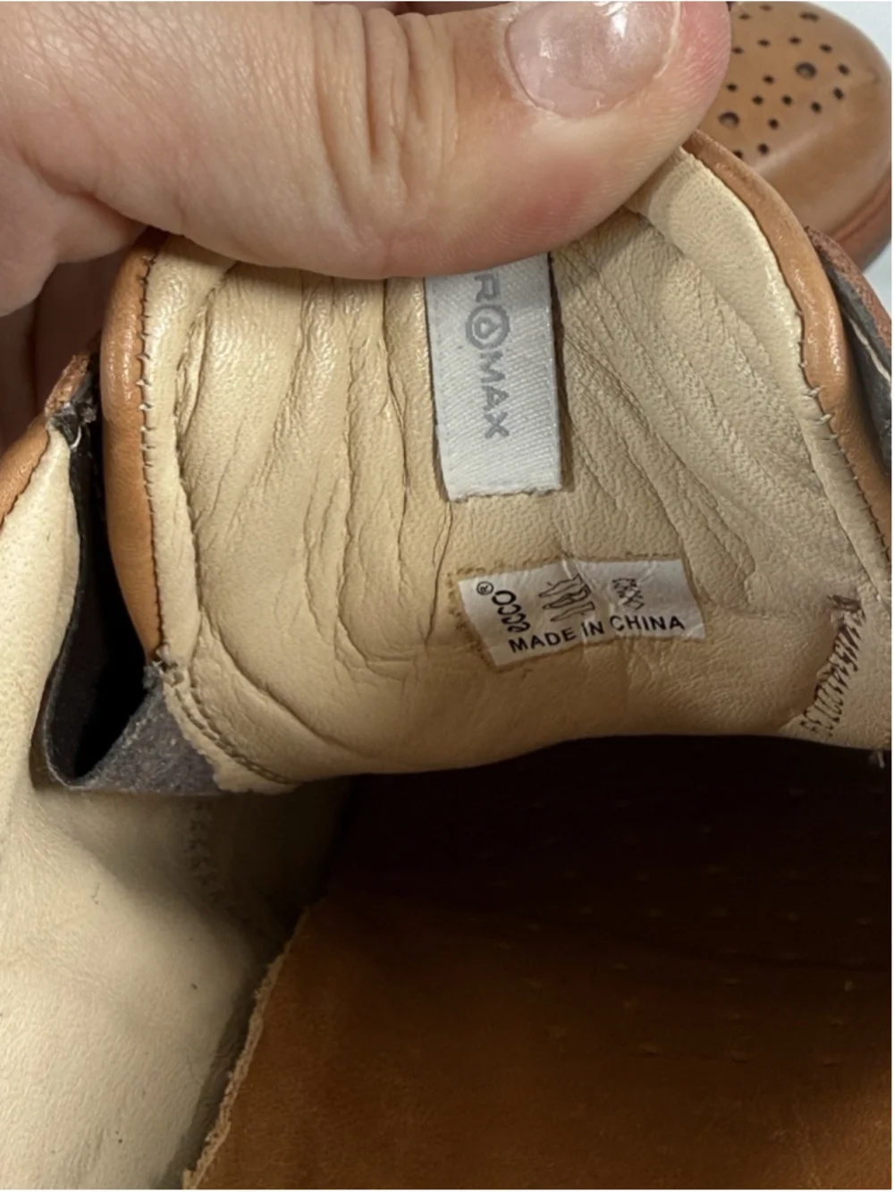 Ecco Mens Oxford Light Brown Loafer Shoe Size 45